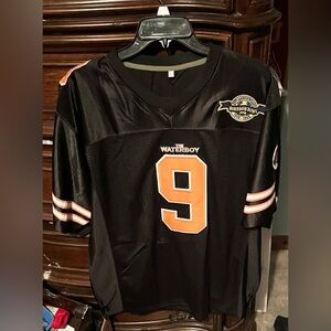 New Mens  Waterboy inspired black & orange Bobby Boucher large football jersey
